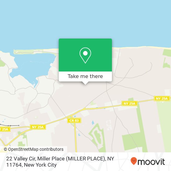 Mapa de 22 Valley Cir, Miller Place (MILLER PLACE), NY 11764