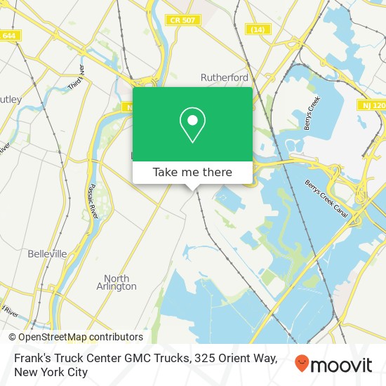 Mapa de Frank's Truck Center GMC Trucks, 325 Orient Way