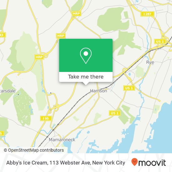 Mapa de Abby's Ice Cream, 113 Webster Ave