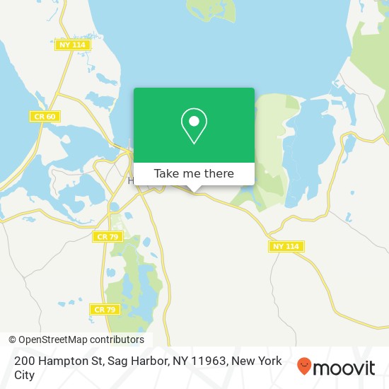 Mapa de 200 Hampton St, Sag Harbor, NY 11963