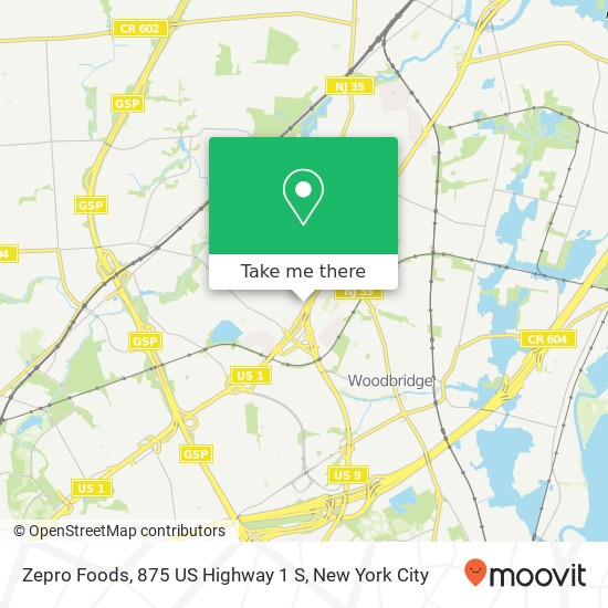 Mapa de Zepro Foods, 875 US Highway 1 S