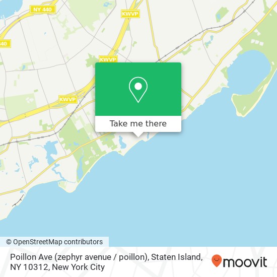 Mapa de Poillon Ave (zephyr avenue / poillon), Staten Island, NY 10312