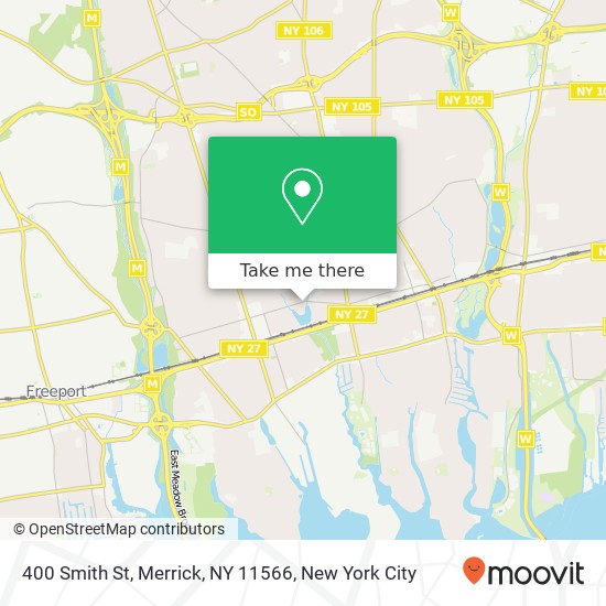 Mapa de 400 Smith St, Merrick, NY 11566