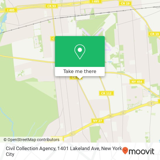 Mapa de Civil Collection Agency, 1401 Lakeland Ave