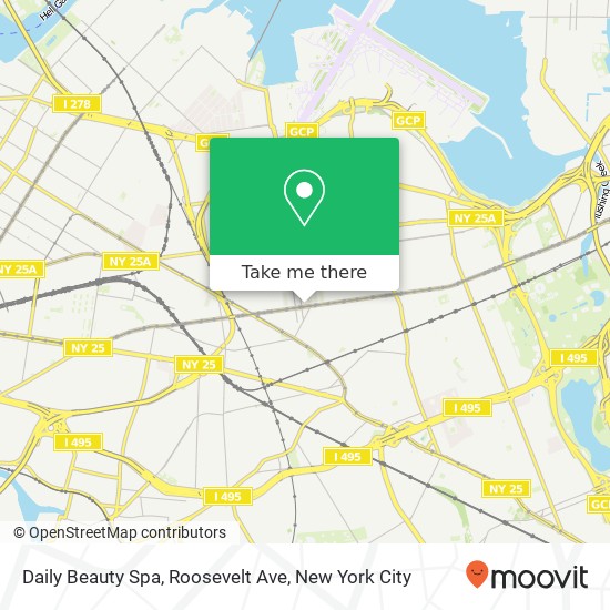 Daily Beauty Spa, Roosevelt Ave map