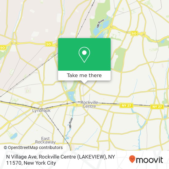 Mapa de N Village Ave, Rockville Centre (LAKEVIEW), NY 11570