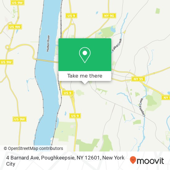 Mapa de 4 Barnard Ave, Poughkeepsie, NY 12601