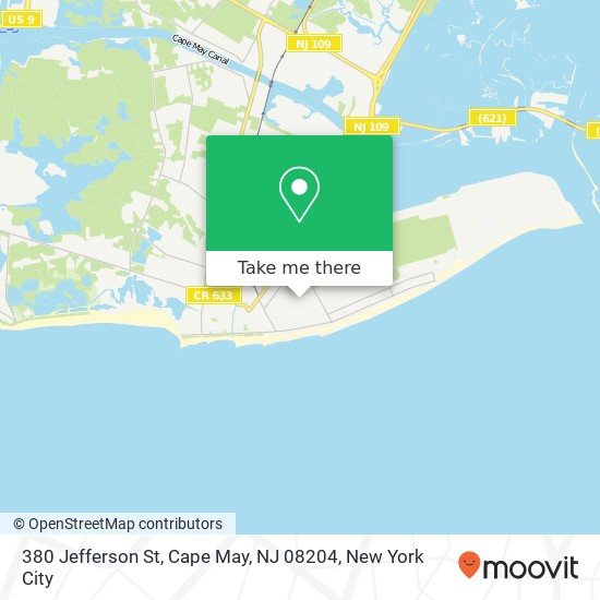 Mapa de 380 Jefferson St, Cape May, NJ 08204