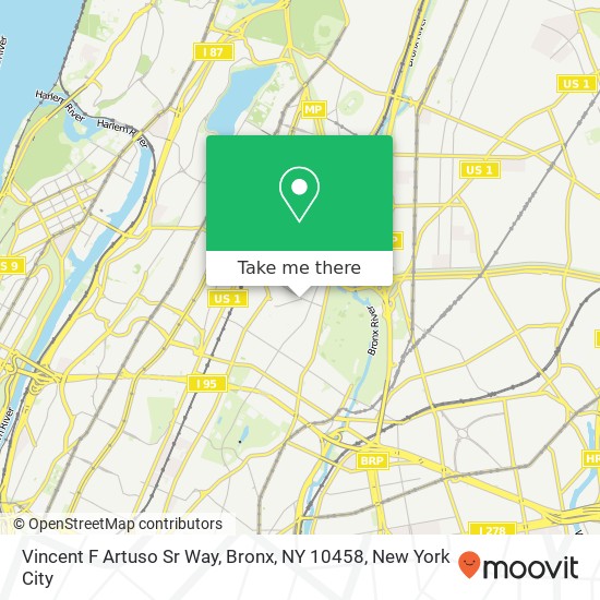 Vincent F Artuso Sr Way, Bronx, NY 10458 map