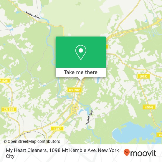 Mapa de My Heart Cleaners, 1098 Mt Kemble Ave