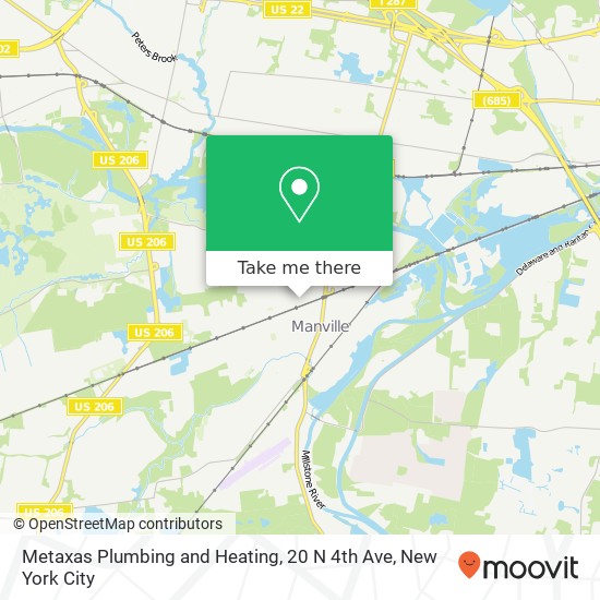 Metaxas Plumbing and Heating, 20 N 4th Ave map