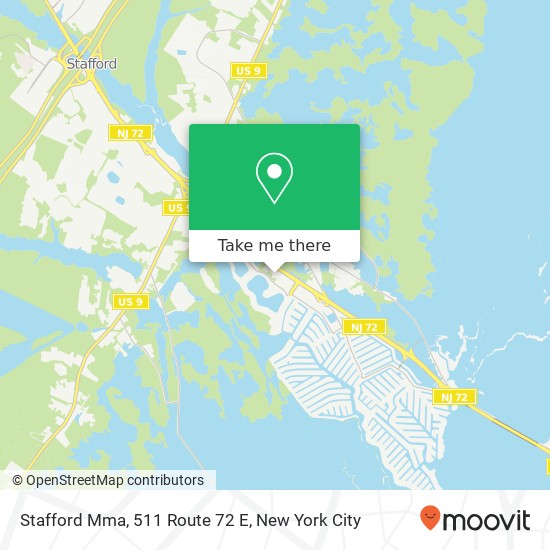 Mapa de Stafford Mma, 511 Route 72 E
