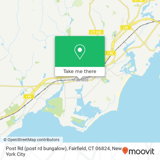 Mapa de Post Rd (post rd bungalow), Fairfield, CT 06824