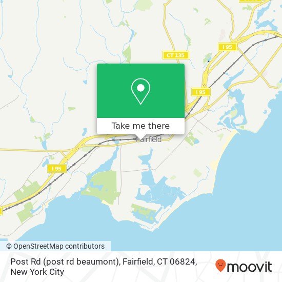Mapa de Post Rd (post rd beaumont), Fairfield, CT 06824