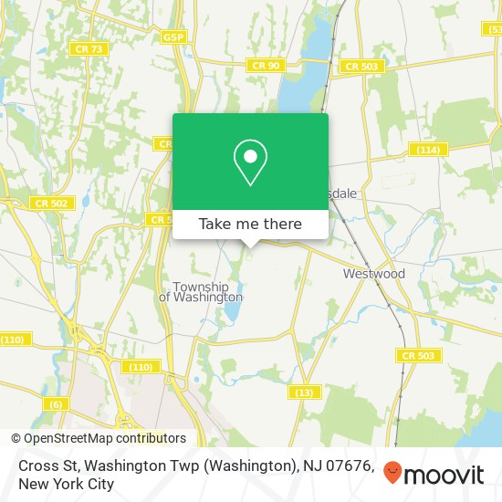 Cross St, Washington Twp (Washington), NJ 07676 map
