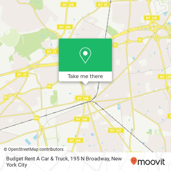 Mapa de Budget Rent A Car & Truck, 195 N Broadway