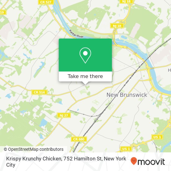 Mapa de Krispy Krunchy Chicken, 752 Hamilton St