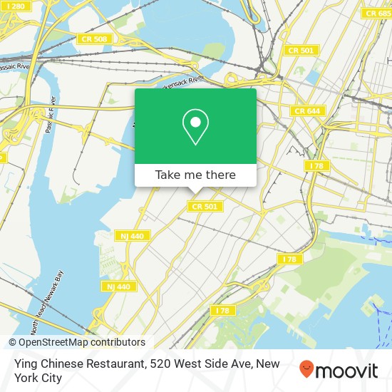 Ying Chinese Restaurant, 520 West Side Ave map