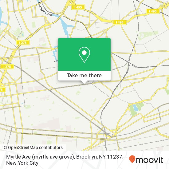 Mapa de Myrtle Ave (myrtle ave grove), Brooklyn, NY 11237