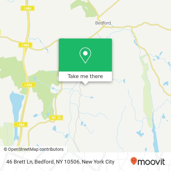 Mapa de 46 Brett Ln, Bedford, NY 10506