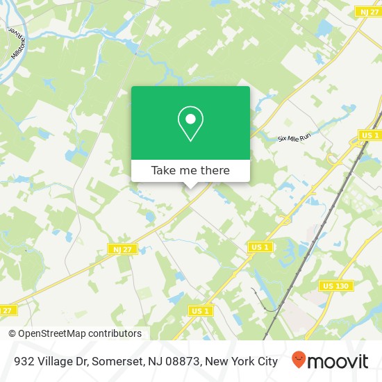 Mapa de 932 Village Dr, Somerset, NJ 08873
