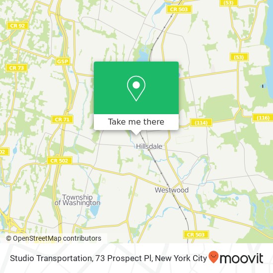 Mapa de Studio Transportation, 73 Prospect Pl