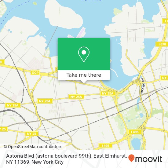 Mapa de Astoria Blvd (astoria boulevard 99th), East Elmhurst, NY 11369