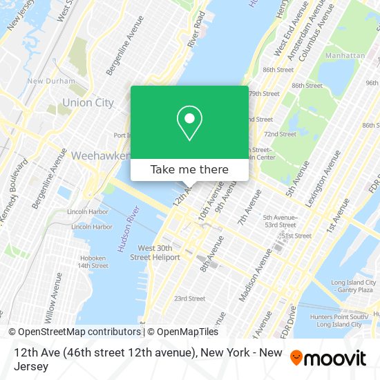 Mapa de 12th Ave (46th street 12th avenue)