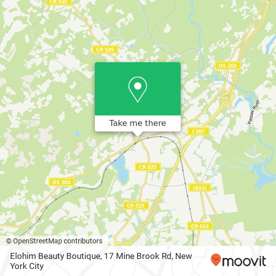 Mapa de Elohim Beauty Boutique, 17 Mine Brook Rd