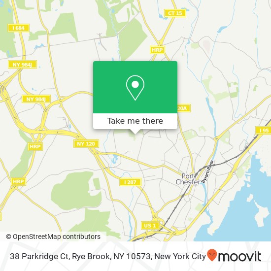 Mapa de 38 Parkridge Ct, Rye Brook, NY 10573
