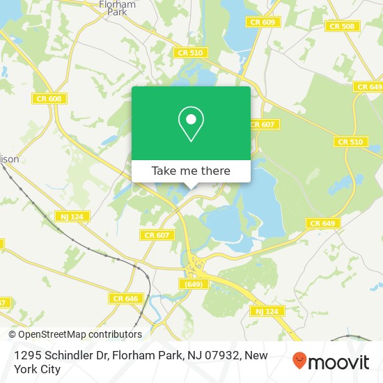 Mapa de 1295 Schindler Dr, Florham Park, NJ 07932