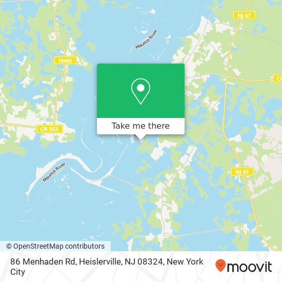 86 Menhaden Rd, Heislerville, NJ 08324 map