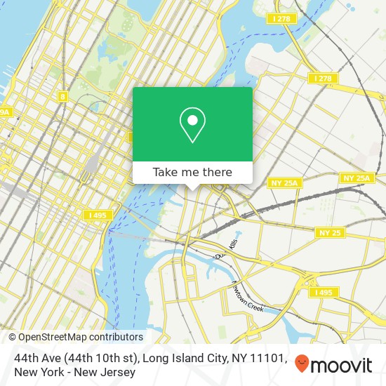 44th Ave (44th 10th st), Long Island City, NY 11101 map