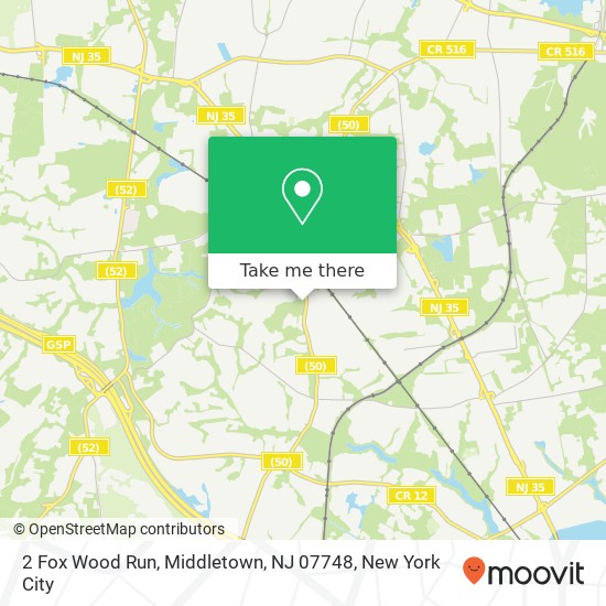 Mapa de 2 Fox Wood Run, Middletown, NJ 07748