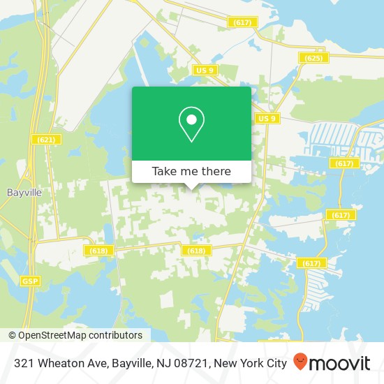 Mapa de 321 Wheaton Ave, Bayville, NJ 08721