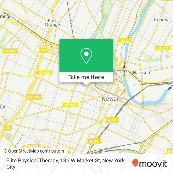 Mapa de Elite Physical Therapy, 186 W Market St