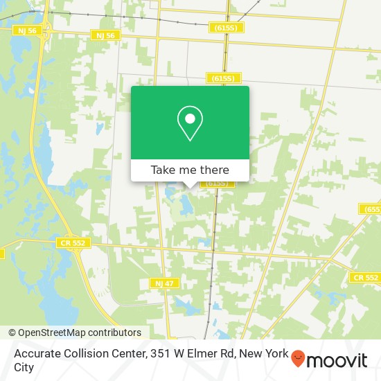 Accurate Collision Center, 351 W Elmer Rd map