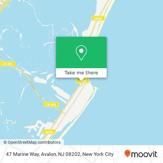 Mapa de 47 Marine Way, Avalon, NJ 08202