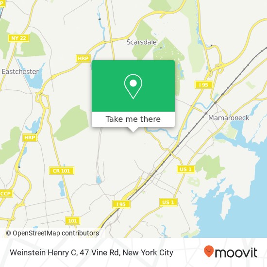 Mapa de Weinstein Henry C, 47 Vine Rd