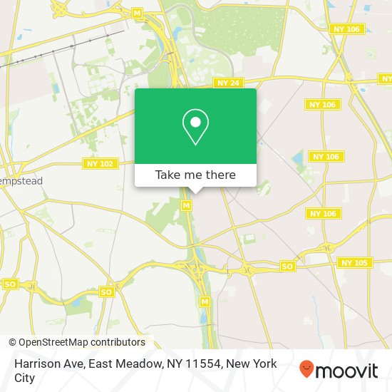 Mapa de Harrison Ave, East Meadow, NY 11554