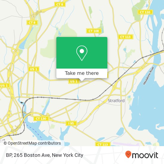 BP, 265 Boston Ave map