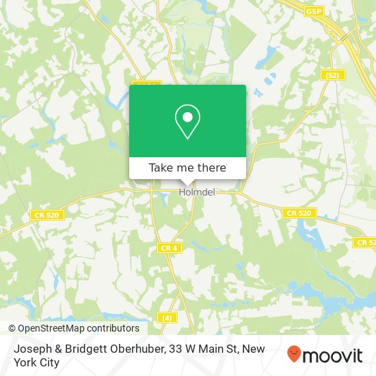 Joseph & Bridgett Oberhuber, 33 W Main St map