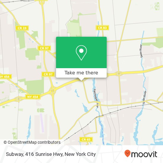 Mapa de Subway, 416 Sunrise Hwy