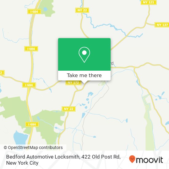 Mapa de Bedford Automotive Locksmith, 422 Old Post Rd