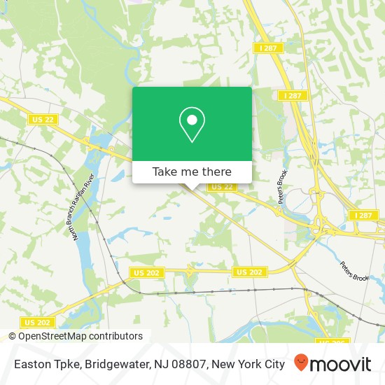 Easton Tpke, Bridgewater, NJ 08807 map