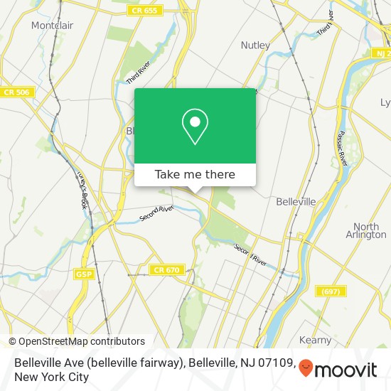 Belleville Ave (belleville fairway), Belleville, NJ 07109 map