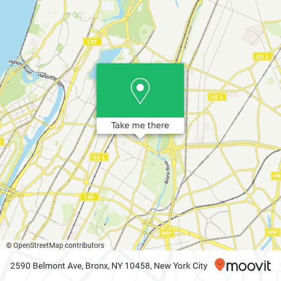 2590 Belmont Ave, Bronx, NY 10458 map