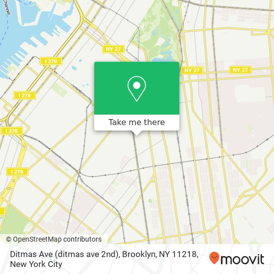 Ditmas Ave (ditmas ave 2nd), Brooklyn, NY 11218 map