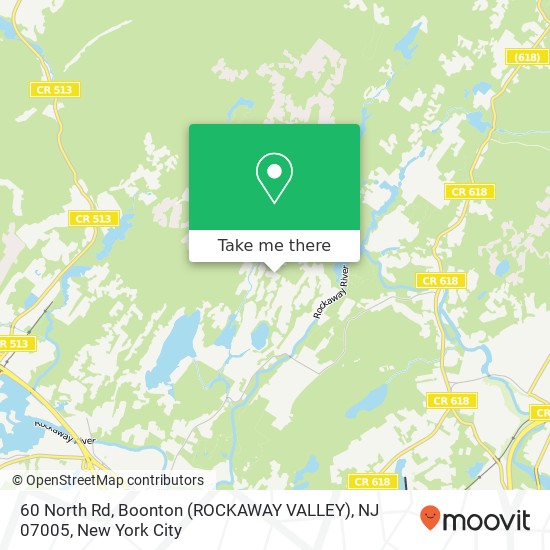 Mapa de 60 North Rd, Boonton (ROCKAWAY VALLEY), NJ 07005