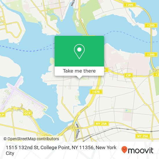 Mapa de 1515 132nd St, College Point, NY 11356